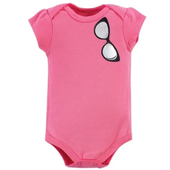 Little Treasure Baby Girl Cotton Bodysuits 5pk, Lipstick image {4}