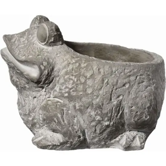 Classic Home and Garden Cement Buddies Indoor/Outdoor Planter with Drainage Hole, Frog image {3}