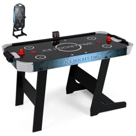 Costway Foldable Air Hockey Table for Kids & Adults with Digital LED Scoreboard image {10}