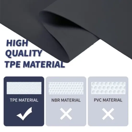 SEVOBAL Premium Non-Slip Yoga Mat Extra Thick Exercise Mat Dual Texture Design for Superior Grip Comfort, Gray, 72.1"*24"*0.2" image {4}