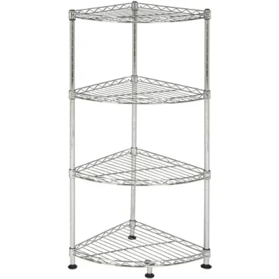 Damaris 4 Tier Corner Rack - Chrome - Safavieh image {5}