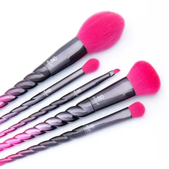 MODA Brush Mythical Dark Unicorn 5pc Kit, Includes Blush, Complexion, Domed Shadow Makeup Brushes image {3}