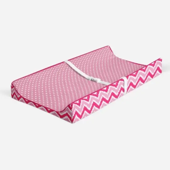 Bacati - MixNMatch Pink Pin Dots Changing Pad Cover image {1}