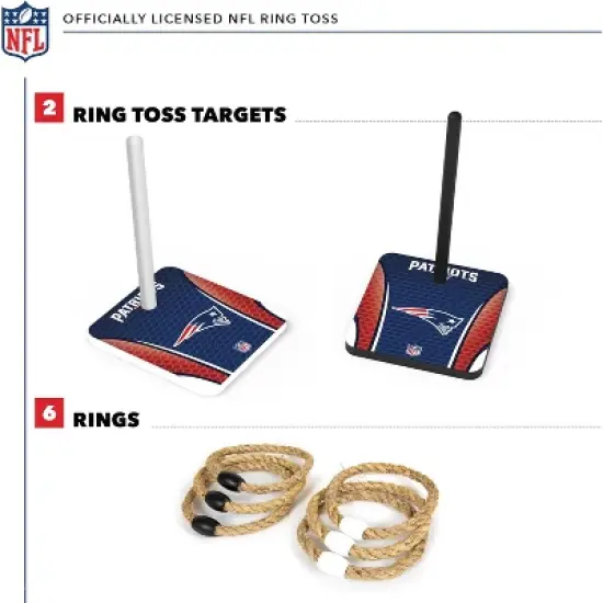 NFL New England Patriots Solid Wood Quoits Toss Game image {1}