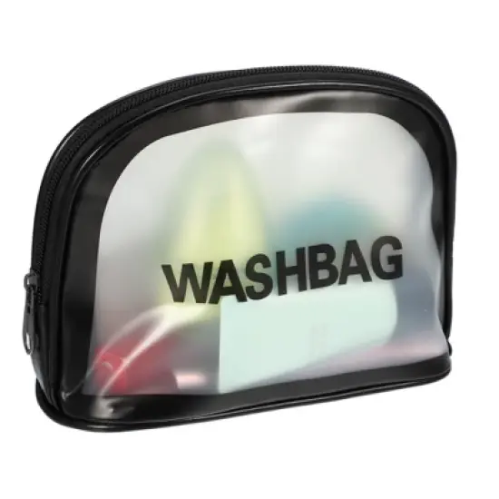 Unique Bargains Portable Semicircle Wash Makeup Bag 1 Pc image {3}
