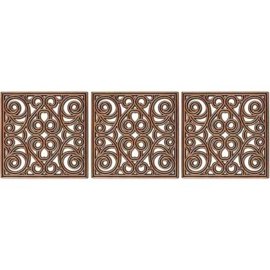 BirdRock Home Rubber Stepping Stone Tiles - 12 x 12" - Set of 3 - Copper image {4}