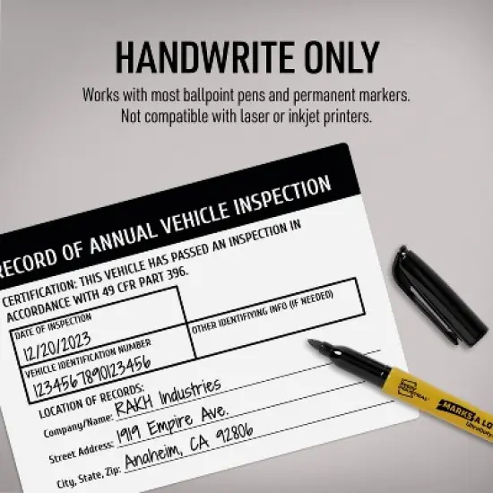 Avery Annual Vehicle Inspection Stickers, Waterproof, UV Resistant, Preprinted, Handwrite Only, 5" x 3.5", 20 Stickers image {2}