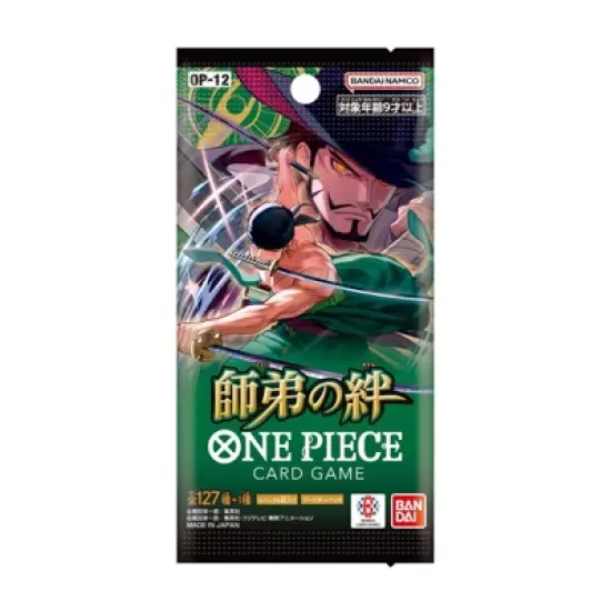 BANDAI ONE PIECE Card Game Master and Student Bonds (OP-12) Booster Box (Japanese) - 24 Packs image {1}