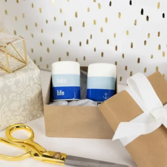 Pavilion Gift Company - Lake Life - 3 oz Salt & Pepper Ceramic Stoneware Shaker Set Cottage Waterfront image {3}