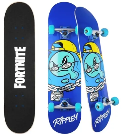 Fortnite Skateboard with metallic graphics, aluminum trucks and ABEC5 bearings. Includes download code for in-game Nite Life Wrap image {15}