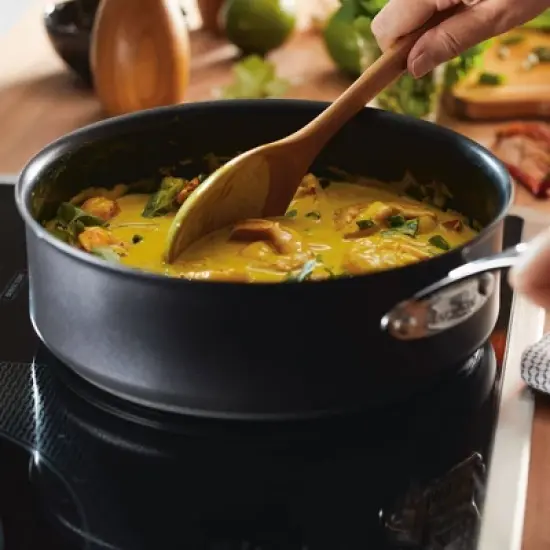 Anolon X Hybrid 3.5qt Nonstick Induction Saute Pan with Lid Super Dark Gray image {7}