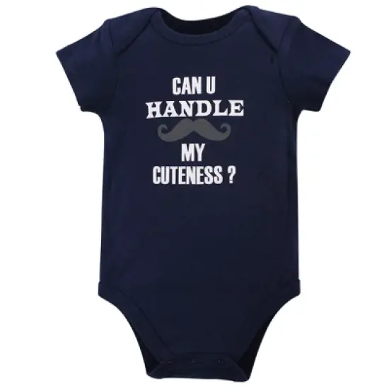 Luvable Friends Baby Boy Cotton Bodysuits 5pk, Gentleman image {3}