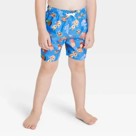 Toddler Boys' Cocomelon Swim Shorts - Blue image {3}