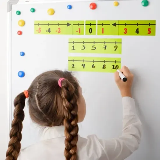 Bright Creations Set of 37 Pieces Magnetic Number Line for Classroom, Teacher Supplies, -40 to 200, 10x3 in image {1}