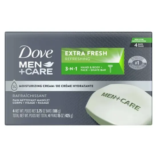 Dove Men+Care Extra Fresh Body and Face Bar Soap image {11}