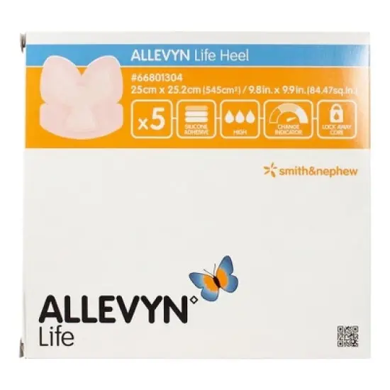 Smith & Nephew Foam Dressing Allevyn Life 9.8 X 9.9" Heel Sterile image {1}