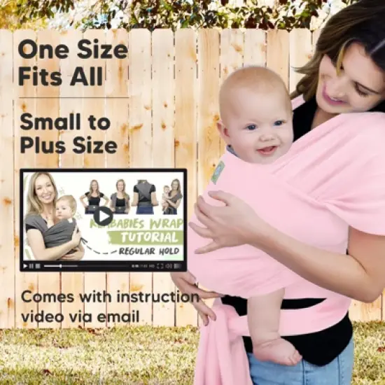Original Baby Wraps Carrier, Baby Sling Carrier, Stretchy Infant Carrier for Newborn, Toddler image {3}