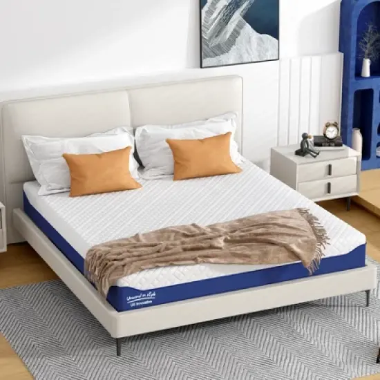 CSBDHOME 14 Inch Cooling Gel Infused Mattress for Pressure Relief, Bed in a Box CertiPUR-US Certified & Fiberglass Free image {4}