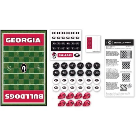 MasterPieces Officially licensed NCAA Georgia Bulldogs Checkers Board Game for Families and Kids ages 6 and Up image {2}