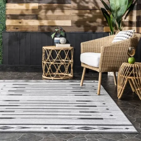 nuLOOM Katia Southwestern Machine Washable Indoor/Outdoor Patio Area Rug image {7}