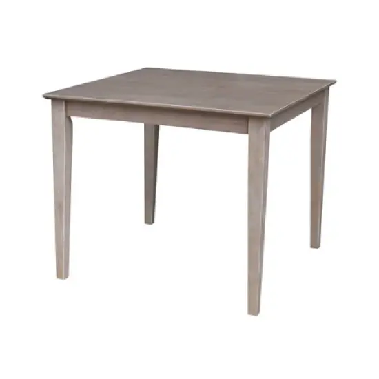 Solid Wood 36" X 36" Dining Table Weathered Gray - International Concepts image {3}