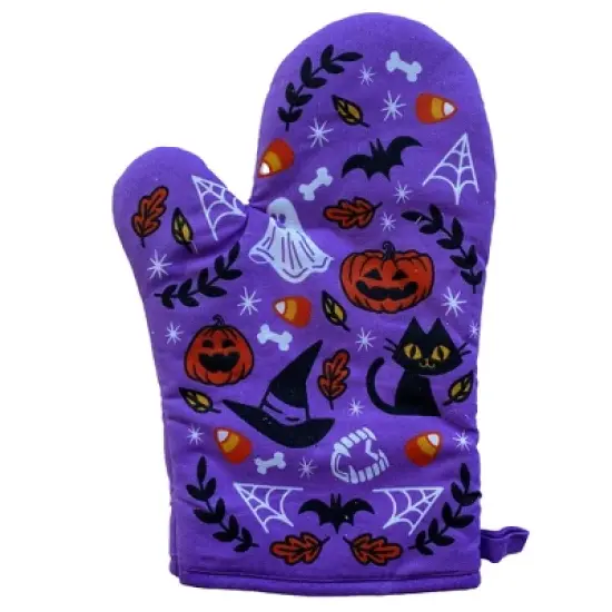 Halloween Oven Mitt Cute Festive Jack-O-Lantern Scary Candy Corn Kitchen Glove - Crazy Dog Bakeware For Halloween Season image {8}