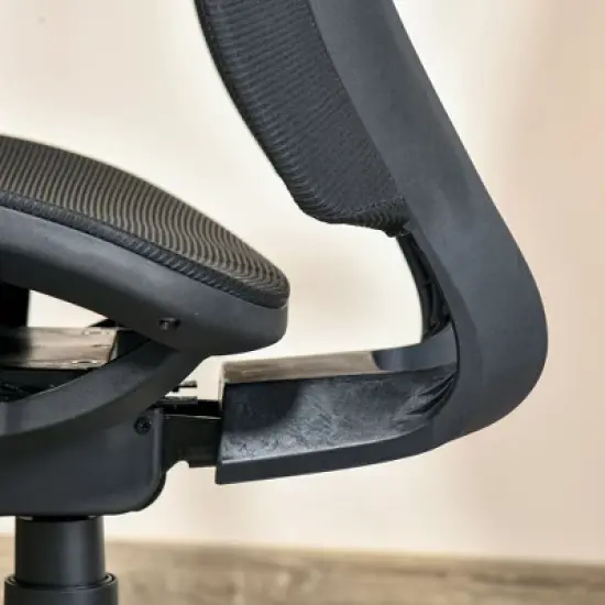 Vinsetto Ergonomic Mesh Office Chair High-Back Desk Chair with Breathable Fabric, Movable seat, 3D Armrest, Rotatable Headrest, Black image {4}