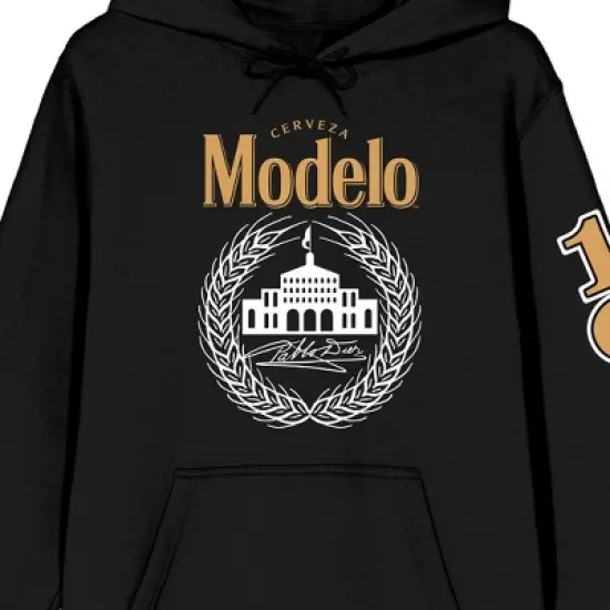 Modelo 1925 Logo Art Long Sleeve Black Adult Hooded Sweatshirt image {1}