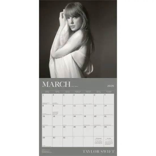 BrownTrout Taylor Swift 2026 12"x24" Hanging Square Wall Calendar Plastic-Free image {2}