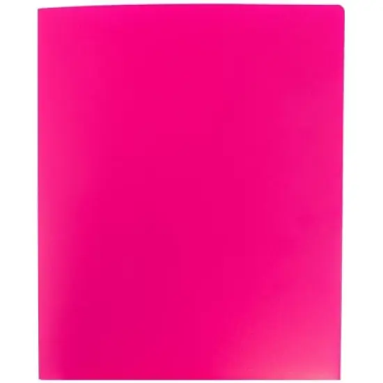 JAM 6pk 2 Pocket Heavy Duty Plastic Folders - Fuchsia image {4}