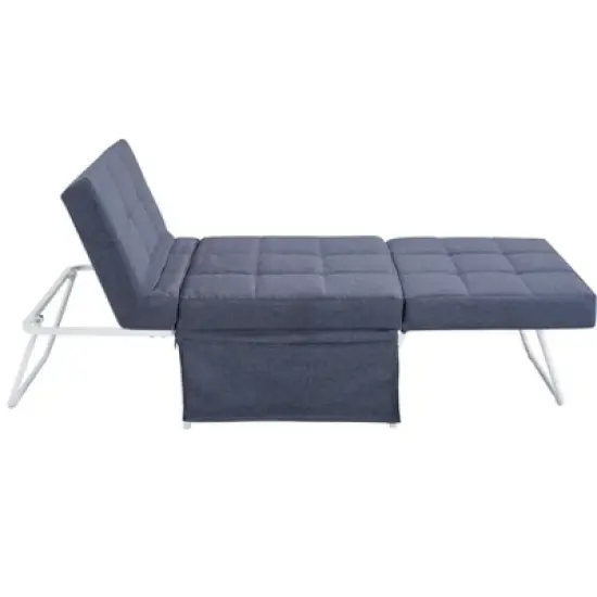 Folding Ottoman Bed with Adjustable Backrest, Modern Futon Couch, Convertible Chair into Sofa Bed for Living Room Apartment Office Small Space image {8}