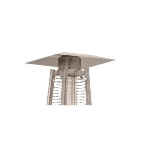 Hammered Metal Tall Glass Tube Portable Patio Heater - Golden Bronze - AZ Patio Heaters image {1}
