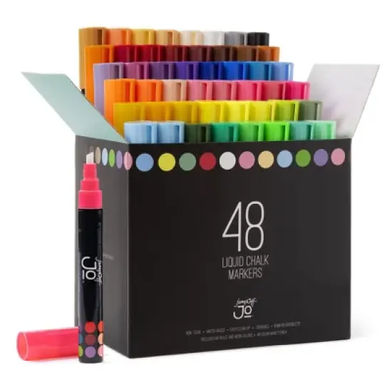 JumpOff Jo &ndash; Liquid Chalk Markers &ndash; Reversible Chisel and Round Tip &ndash; Multi Color image {10}