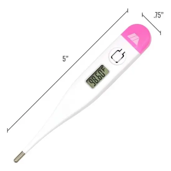 MABIS Digital Basal Body Thermometer for Ovulation Tracking, Fertility, Period Tracking and Natural Family Planning with Beeper and Memory, Oral Use image {3}