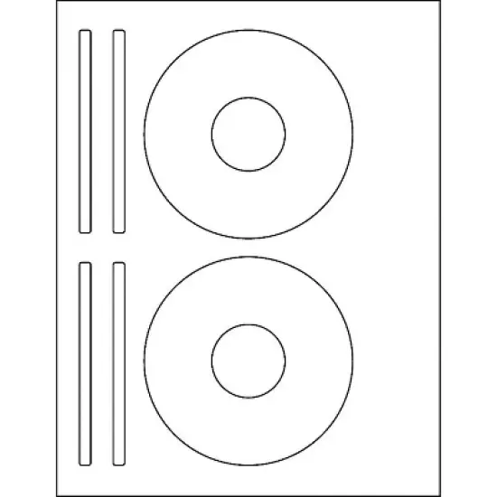 Business Source CD/DVD Labels Laser/Inkjet 100/PK White 26148 image {2}