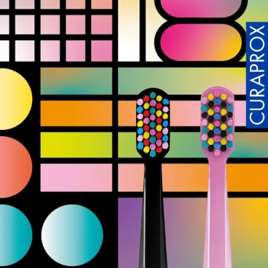 Curaprox CS 5460 80's Edition, Ultra Soft Toothbrush for Gentle and Powerful Daily Cleaning, 2 pcs image {5}