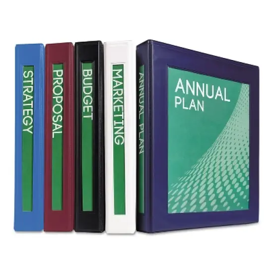 Avery Framed View Heavy-Duty Binder w/Locking 1-Touch EZD Rings 1" Cap Navy Blue 68055 image {6}