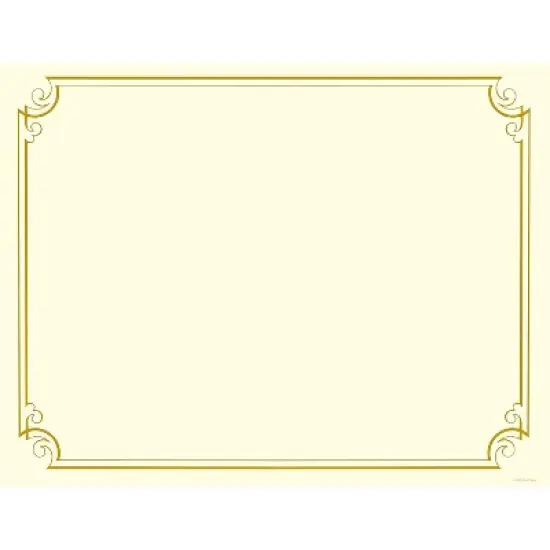Great Papers Golden Scroll Frame Foil Certificates 8.5" x 11" Beige/Gold 12/Pack (2011859) image {2}