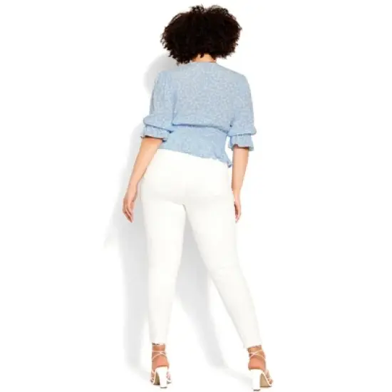 Women's Plus Size Cecillia Top - blue | CCX image {1}