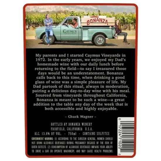Bonanza Cabernet Sauvignon Red Wine - 750ml Bottle image {6}