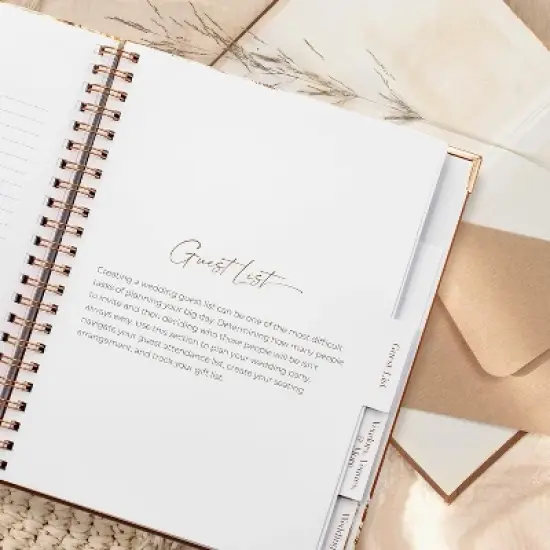 Beautiful Boho Wedding Planner Book and Organizer &ndash; Engagement Gift for Newly Engaged Couples, Future Brides and Grooms image {5}