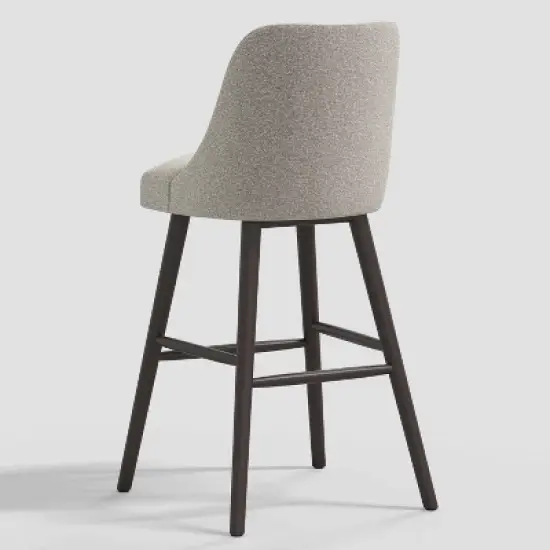 Geller Modern Counter Height Barstool Gray Boucle - Threshold&trade;: Upholstered, Rubberwood Frame, 250lb Capacity image {3}