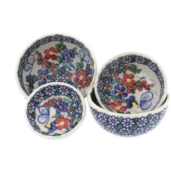 Blue Rose Polish Pottery 2080 Vena Measuring Bowls image {3}