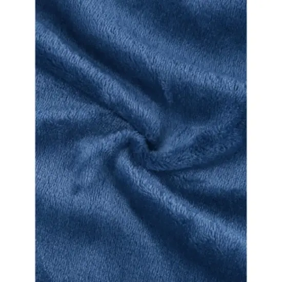 Agnes Orinda Women's Plus Size Nightgown Faux Fur Robe Fleece Hood Warm Plush Flannel Robe image {4}