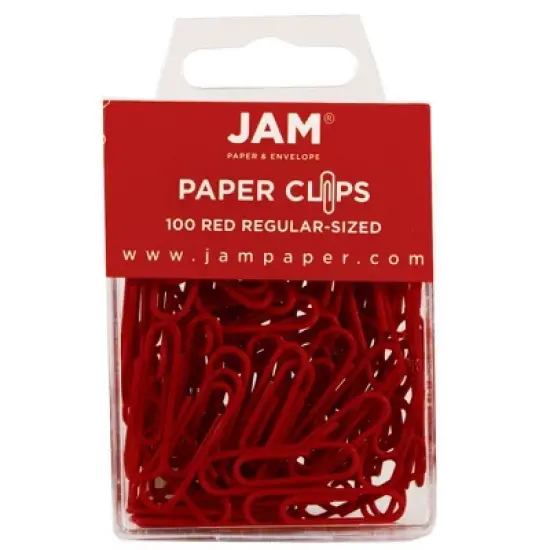 JAM Paper 1" 100pk Colorful Standard Paper Clips - Regular image {11}