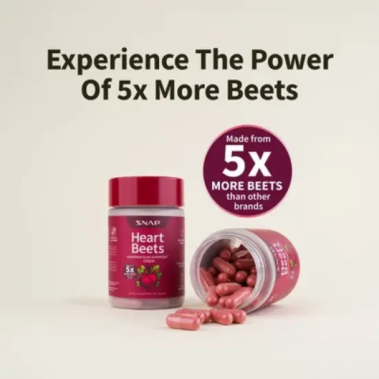 SNAP Heart Beets Dietary Supplement Capsules - 60ct image {2}