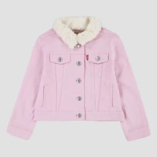 Levi's&reg; Toddler Girls' Sherpa Trucker Jacket - Pink image {4}