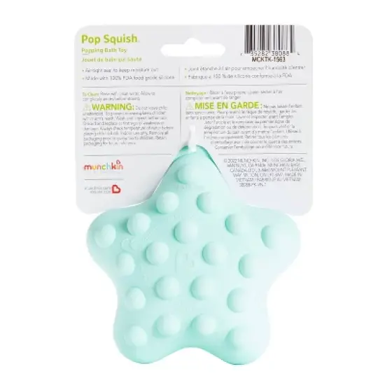 Munchkin Pop Squish Popping Mold-Free Sensory Baby Fidget Bath Toy Without Holes - Starfish image {4}