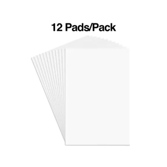 Staples Glue-Top Notepads 3"x 5" White 163436 image {1}