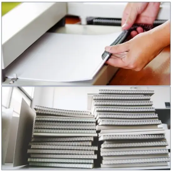 Unique Bargains Smooth Portable Plastic Rings Comb Binding Spines 50 Pcs image {3}